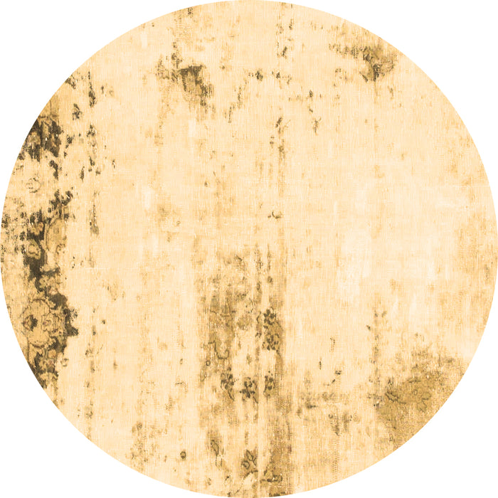 Round Abstract Brown Modern Rug, abs902brn