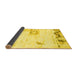 Sideview of Abstract Yellow Modern Rug, abs902yw