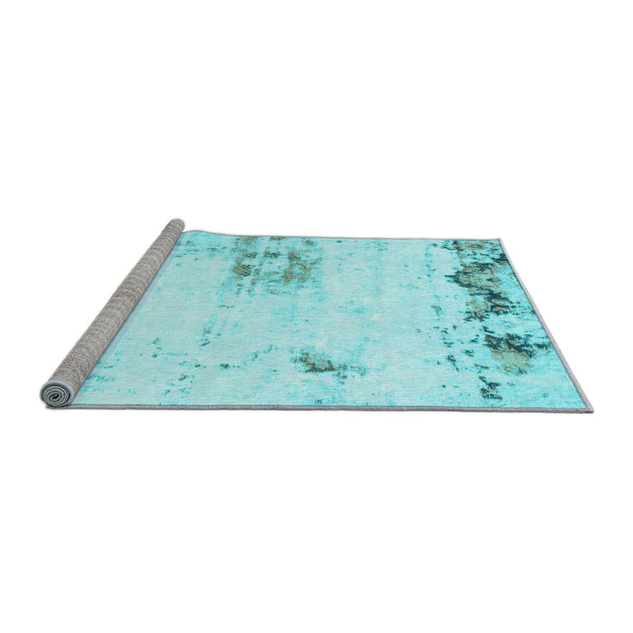 Sideview of Machine Washable Abstract Light Blue Modern Rug, wshabs902lblu
