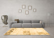 Machine Washable Abstract Brown Modern Rug in a Living Room,, wshabs902brn