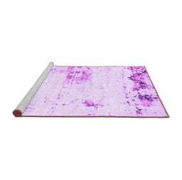 Sideview of Machine Washable Abstract Purple Modern Area Rugs, wshabs902pur