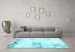 Machine Washable Abstract Light Blue Modern Rug in a Living Room, wshabs902lblu