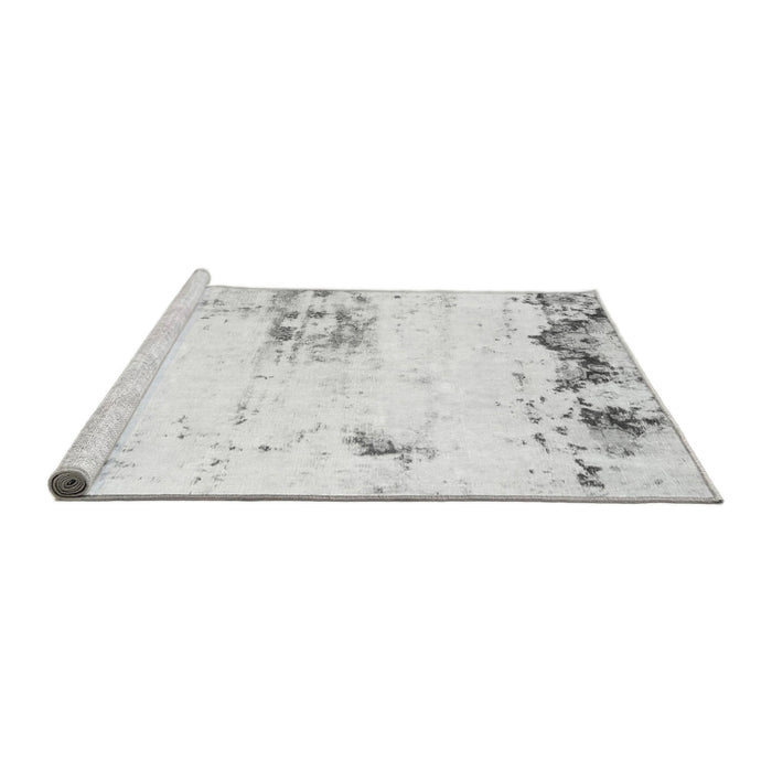 Sideview of Machine Washable Abstract Gray Modern Rug, wshabs902gry