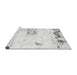 Sideview of Machine Washable Abstract Gray Modern Rug, wshabs902gry