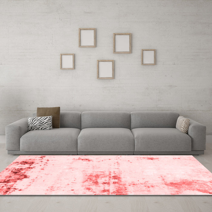 Modern Red Washable Rugs