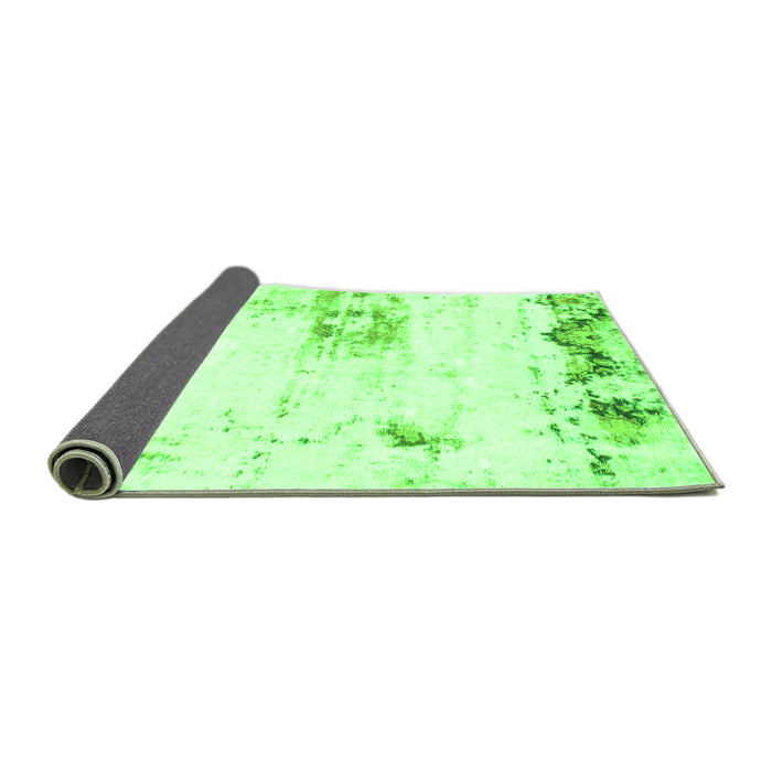 Sideview of Abstract Green Modern Rug, abs902grn