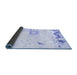 Sideview of Abstract Blue Modern Rug, abs902blu