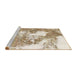 Sideview of Machine Washable Abstract Wheat Beige Rug, wshabs903