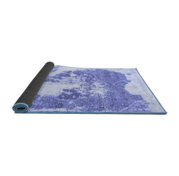 Sideview of Abstract Blue Modern Rug, abs903blu
