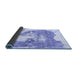 Sideview of Abstract Blue Modern Rug, abs903blu