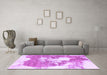 Machine Washable Abstract Purple Modern Area Rugs in a Living Room, wshabs903pur