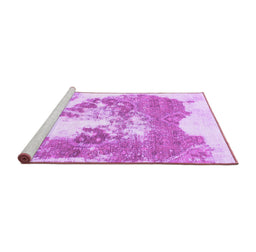 Sideview of Machine Washable Abstract Purple Modern Area Rugs, wshabs903pur