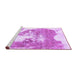 Sideview of Machine Washable Abstract Purple Modern Area Rugs, wshabs903pur