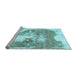 Sideview of Machine Washable Abstract Light Blue Modern Rug, wshabs903lblu