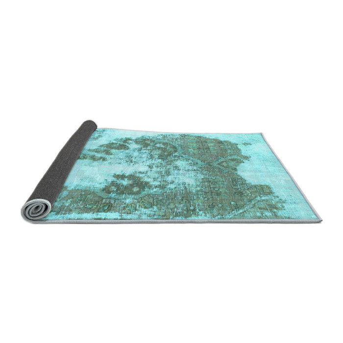 Sideview of Abstract Light Blue Modern Rug, abs903lblu