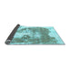 Sideview of Abstract Light Blue Modern Rug, abs903lblu