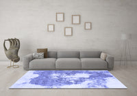 Machine Washable Abstract Blue Modern Rug, wshabs903blu