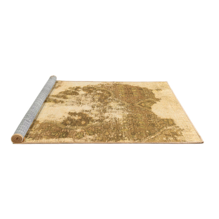 Sideview of Machine Washable Abstract Brown Modern Rug, wshabs903brn