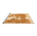 Sideview of Machine Washable Abstract Orange Modern Area Rugs, wshabs903org