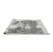 Sideview of Machine Washable Abstract Gray Modern Rug, wshabs903gry