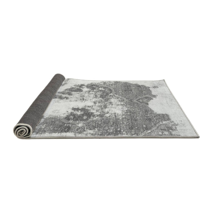 Sideview of Abstract Gray Modern Rug, abs903gry