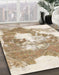 Machine Washable Abstract Wheat Beige Rug in a Family Room, wshabs903