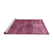 Sideview of Machine Washable Abstract Pink Rug, wshabs904