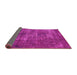 Sideview of Oriental Pink Traditional Rug, abs904pnk