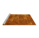 Sideview of Machine Washable Oriental Yellow Traditional Rug, wshabs904yw