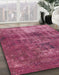 Abstract Pink Oriental Rug in Family Room, abs904