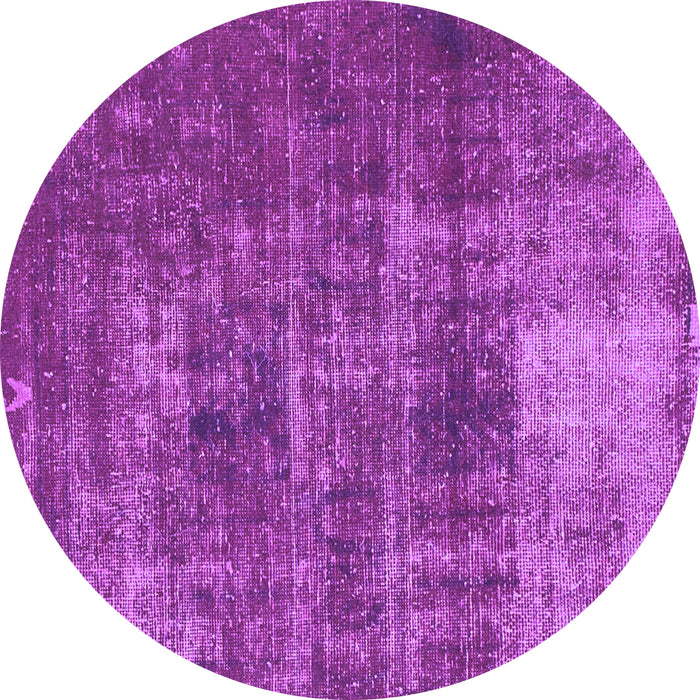 Round Oriental Purple Traditional Rug, abs904pur