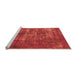 Sideview of Machine Washable Oriental Orange Traditional Area Rugs, wshabs904org