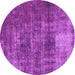 Round Machine Washable Oriental Purple Traditional Area Rugs, wshabs904pur
