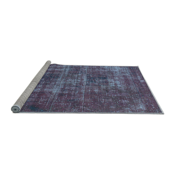 Sideview of Machine Washable Oriental Light Blue Traditional Rug, wshabs904lblu
