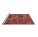 Sideview of Machine Washable Oriental Brown Traditional Rug, wshabs904brn