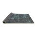 Sideview of Oriental Turquoise Traditional Rug, abs904turq