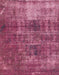 Machine Washable Abstract Pink Rug, wshabs904