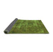 Sideview of Oriental Green Traditional Rug, abs904grn