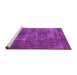 Sideview of Machine Washable Oriental Purple Traditional Area Rugs, wshabs904pur