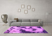 Machine Washable Abstract Pink Modern Rug in a Living Room, wshabs905pnk