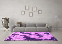 Machine Washable Abstract Pink Modern Rug, wshabs905pnk