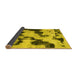 Sideview of Abstract Yellow Modern Rug, abs905yw