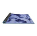 Sideview of Abstract Blue Modern Rug, abs905blu