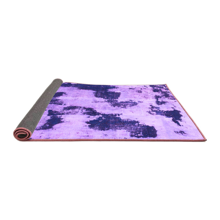 Sideview of Abstract Purple Modern Rug, abs905pur