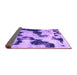 Sideview of Abstract Purple Modern Rug, abs905pur