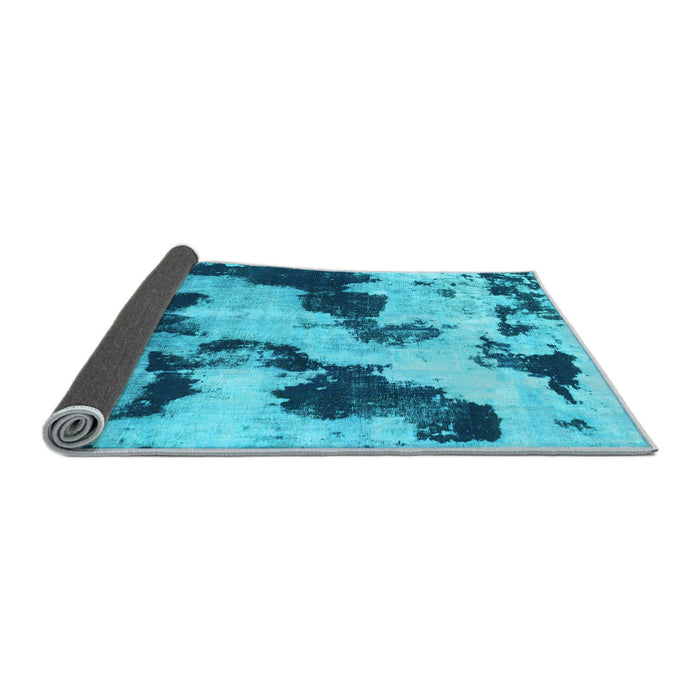 Sideview of Abstract Light Blue Modern Rug, abs905lblu