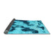 Sideview of Abstract Light Blue Modern Rug, abs905lblu