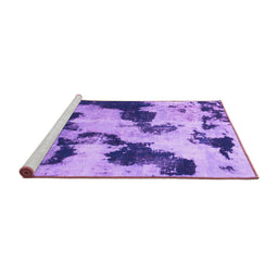 Sideview of Machine Washable Abstract Purple Modern Area Rugs, wshabs905pur
