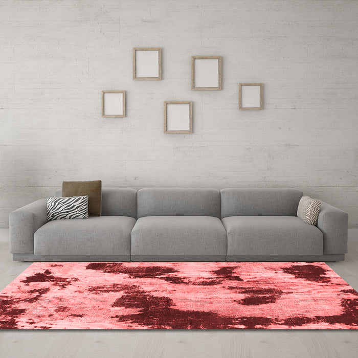 Modern Red Washable Rugs