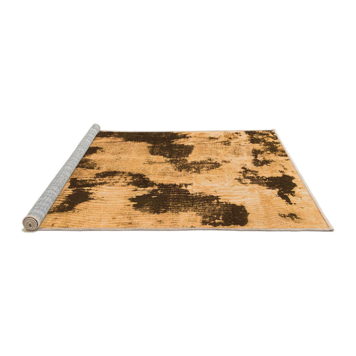 Sideview of Machine Washable Abstract Orange Modern Area Rugs, wshabs905org